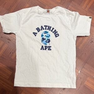 A Bathing Ape White Short Sleeve Kids Tee